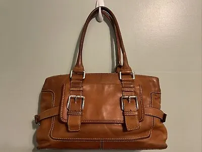 Michael Kors Milo Distressed Leather Satchel Handbag • $48