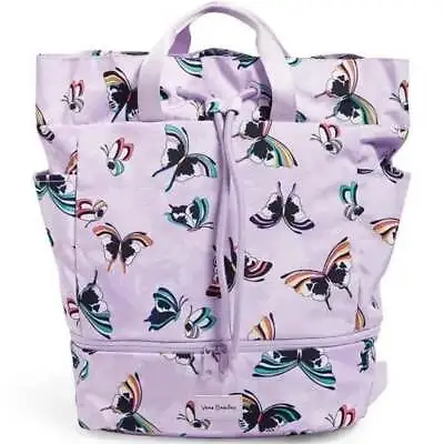 Vera Bradley Reactive Purple Sport Gym School Travel Bag Backpack  NWT • $129.99