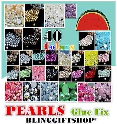 2000 / 5000 Pearls Resin Flat Back Rhinestones Diamante Gems Ab  Nail Art Crafts • £3.50