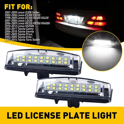 2X License For Plate LED Light Toyota Camry 2002-2011 2004-2010 Toyota Sienna • $12.99