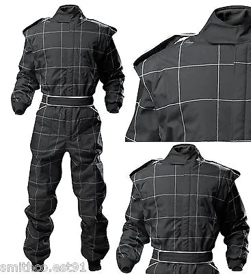 £64.95 • Buy Proban RACE SUIT KART AUTOGRASS BANGER Suit BLACK All ADULT Sizes Fireproof