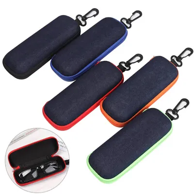 $3.51 • Buy Zipper Hard Eye Glass Case Box Sunglass Protector Travel Fashion With Belt Clip
