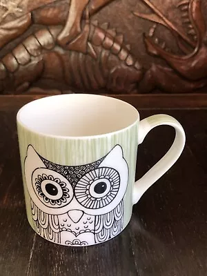 Owl Patterned Mug By Fairmont & Main England Pastel Green Traditional Style 🦉 • £8.50