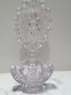 VINTAGE FRENCH CRYSTAL PERFUME BOTTLE STAR DOME STOPPER DESIGN Beautiful  • $30