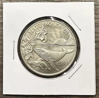 1993 Maui No Ka Oi Trade Dollar The Valley Isle Hawaii Coin Token Medal • $19.99