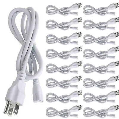 4FT Power Cables 3-Pin For T5 T8 LED Tube Light Fixtures Plug Cord Wires 1.2m US • $17.69