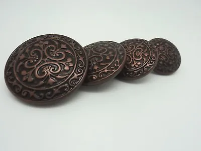 M321 FLORAL FANCY DESIGN ITALIAN METAL BUTTONS-BRONZE ANTIQUE COPPER Jacket • £3.50