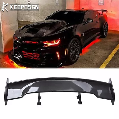 46  Rear Trunk Spoiler High Stand GT Wing Carbon Look For Chevy Camaro SS ZL1 • $151.49