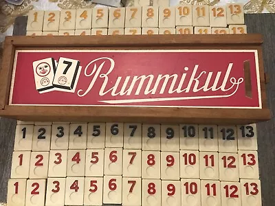 Vintage Rummikub Game Made In Israel Wooden Box • $21.79