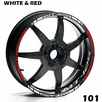 Yamaha Mt 125 Wheel Rim Stripes Tape Decals Stickers Full Bike Kit • £32.99