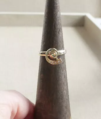 Vintage 14k Solid Yellow Gold & Diamond Kinetic Spinner Ring Sz 7 4.4g Teufel? • $600