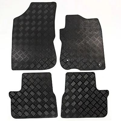 Fits Peugeot 2008 2012-2019 Tailored Rubber Car Mat Black 4pc Floor Set • £14.99