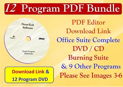 £3.95 • Buy PDF Editor Software Edit - Create - Convert – OCR -Text Images - Unlimited PC’s