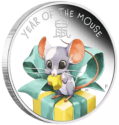 2020 BABY MOUSE 1/2oz .9999 Silver Proof Half Dollar Coin Lunar Year Tuvalu  • $299.99