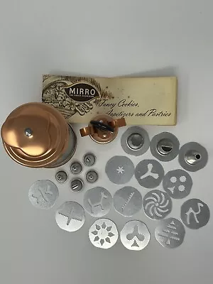 VTG Mirro Cookie Pastry Press With All Tips/disks/recipe & Instruction M-0350-56 • $42