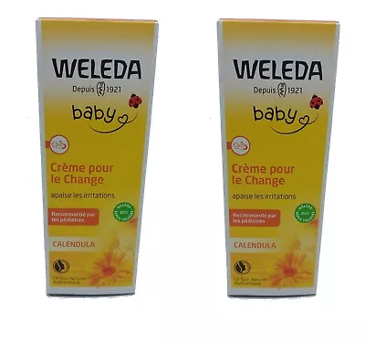 *TWIN PACK* Weleda Calendula Nappy Cream 75ml Natural Baby Care French Packaging • £13.99