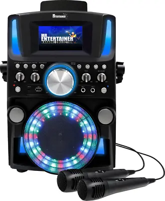 Groovebox Bluetooth CDG Karaoke Machine SCREEN/RECORD/LIGHTS/MICROPHONES REFURB • £99.99