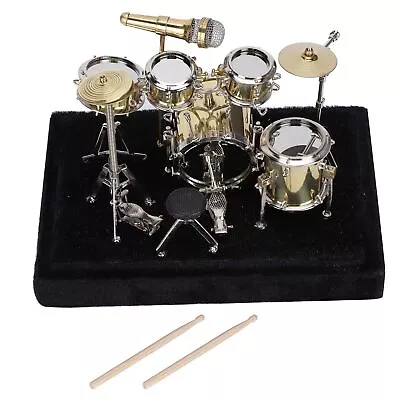 Mini Drum Set For Desk Miniature Musical Instrument Drum Set Model Display M... • $86.04