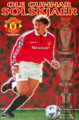 OLE GUNNAR SOLSKJAER Manchester United FC Champion 1999/2000 22x34 POSTER • $22.49