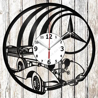 Mercedes Retro Car  Vinyl Wall Clock Made Of Vinyl Record Original Gift 2382 • $14.99