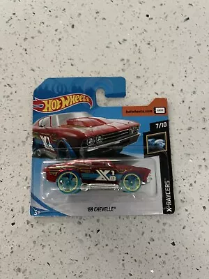 Hot Wheels X-Raycers Red ‘69 Chevelle Short Card • $7