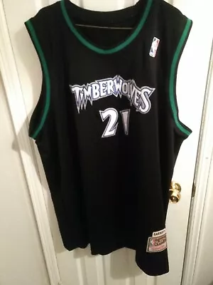 Mitchell Ness Minnesota Timberwolves Kevin Garnett Black Jersey Men Xxxl 3xl • $29.26