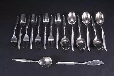 La Rose Stainless Flatware 16 Pieces Oneida Place Spoons & Salad Forks • $24.94