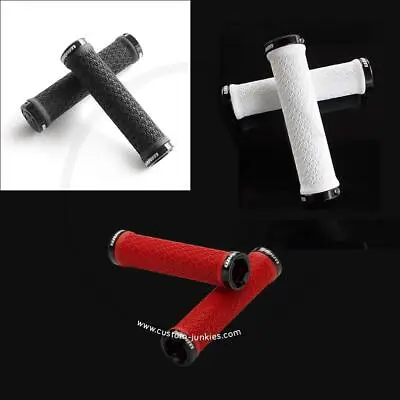 SRAM Double Clamp Lock-On Grips | Black Red White • $26.90