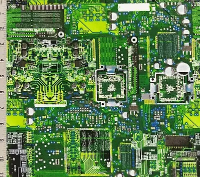 $4.70 • Buy Circuit PC Board Computer Nerd Cotton Fabric Timeless Treasures Math & Science