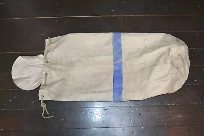 Vintage 1952 Canvas Large RAF Round Kit Bag Blue Stripe Rare • £29.99
