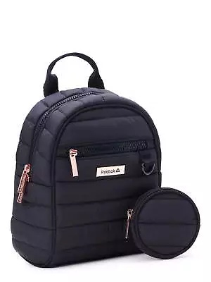 Women's Luna Quilted Mini Backpack With Coin Pouch Black • $19