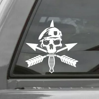 UNITED STATES ARMY GREEN BERET SKULL SPECIAL FORCES Vinyl Decal Sticker • $3.75