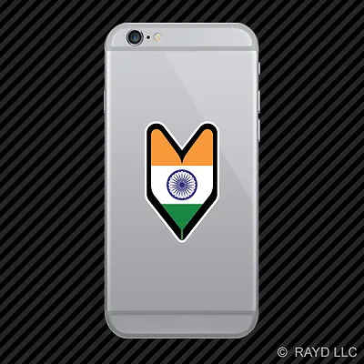 Indian Driver Badge Cell Phone Sticker Mobile India IND IN • $4.96