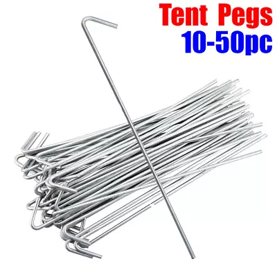 10/20/30/50/100 Heavy Duty Galvanised Steel Tent Pegs Metal Ground Sheet Camping • £3.53