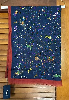 NWT! Drake’s “Cosmic Mughal” Wool/silk Scarf Made In Italy MSRP $480 • $199.99