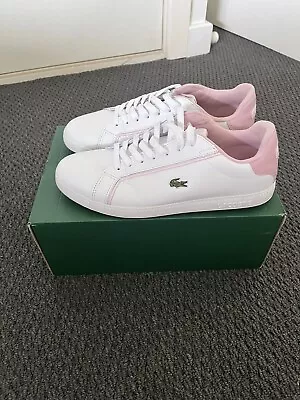 Lacoste Graduate Sneakers Size 10 Ladies Shoes White And Pink  • $70