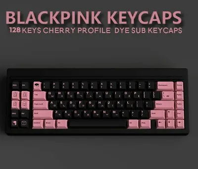 $59.99 • Buy New Black Pink Custom Keycap Set For Mechanical Keyboard K-Pop Anime Key Caps