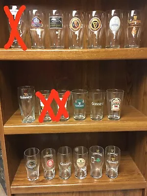 $4 • Buy Your Choice, ONE Guinness Pint Glass.  Choice Of 16 Different.