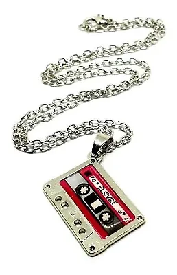 Tape Cassette Pendant 80's Necklace Nostalgic Quirky Retro Gen X Fun Jewellery • £4.45
