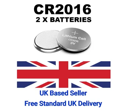 2 X Batteries For Chamberlain 84335EML 3 Channel Remote Control CR2016 • £2.99