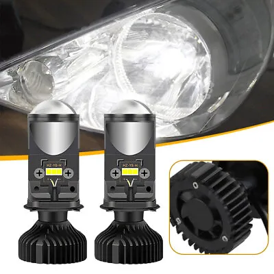 2PCS H4 LED Headlight Canbus Car Lamp Mini Projector Lens Bulb 6500K 70W 14000LM • £39.47