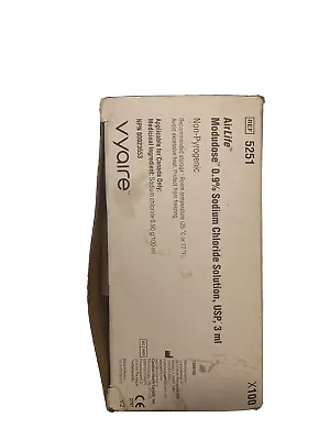 Vyaire 5251 Airlife  Modudose 0.9% Sodium Chloride SolutionUSP3 Ml (1) Box 100 • $21.80