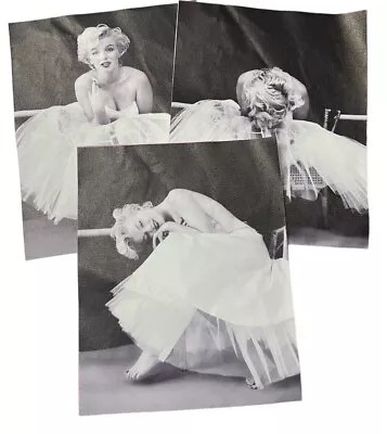 Marilyn Monroe With Tulle Dress 8x10 Picture Set Of 3 Canvas Posters • $10