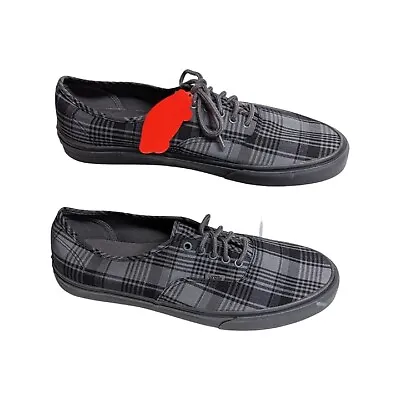 Vans 'Off The Wall' Grey Check Canvas Old Skool Skate Shoes  US 13/ AU 12/EU 48 • $80