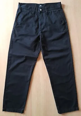 Mens Edwin Jaga Loose Pant Black W29 Cotton Twill Chino Trousers • £49.99