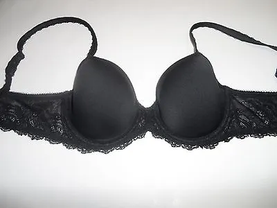 Wacoal Seduction Contour Bra 853255 Black 32C-$60 PREOWNED • $13.04