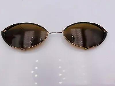 Vintage Enchanted Bronze Metal Oval Clips Clip-On Sunglasses Frames  • $14.40