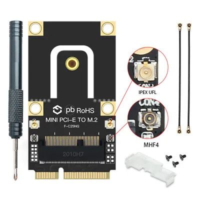 WiFi 6 WiFi 6E NGFF Wifi Card To Mini PCI-E Adapter For AX200 AX210 MT7921K Card • $7.67