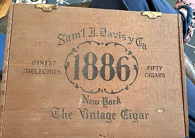 Sam'l J Davis Vintage Wood 1986 Cigar Box • $9