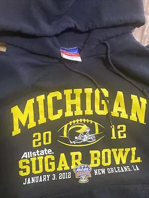 Vintage 2012 University Of Michigan Sugar Bowl Hooded Sweatshirt • $16